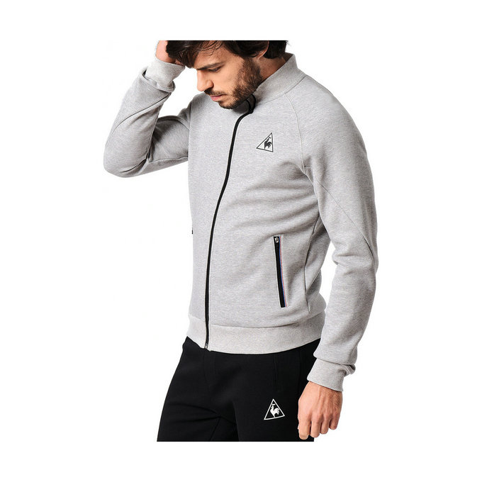 Le Coq Sportif Lcs Tech Fz Sweat M Heather T-Shirts Manches Courtes Homme